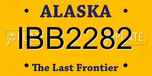 IBB2282 Alaska License Plate