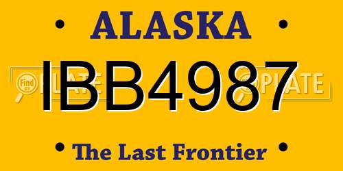 IBB4987 Alaska License Plate