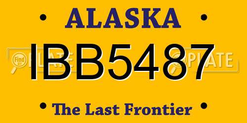 IBB5487 Alaska License Plate