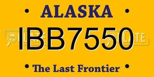 IBB7550 Alaska License Plate