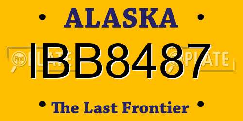 IBB8487 Alaska License Plate