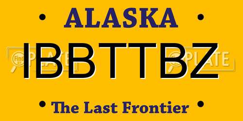 IBBTTBZ Alaska License Plate