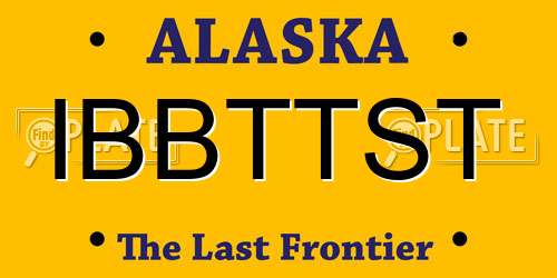 IBBTTST Alaska License Plate