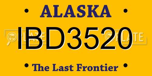 IBD3520 Alaska License Plate