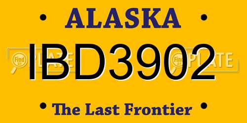 IBD3902 Alaska License Plate