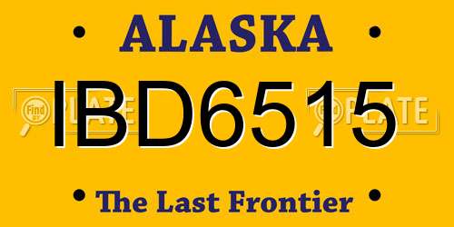 IBD6515 Alaska License Plate