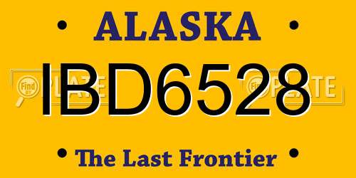 IBD6528 Alaska License Plate