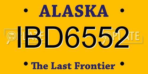IBD6552 Alaska License Plate