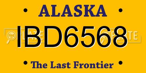 IBD6568 Alaska License Plate