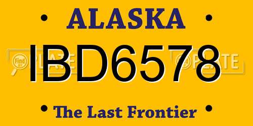 IBD6578 Alaska License Plate