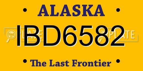 IBD6582 Alaska License Plate