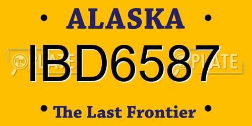 IBD6587 Alaska License Plate