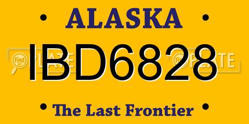 IBD6828 Alaska License Plate