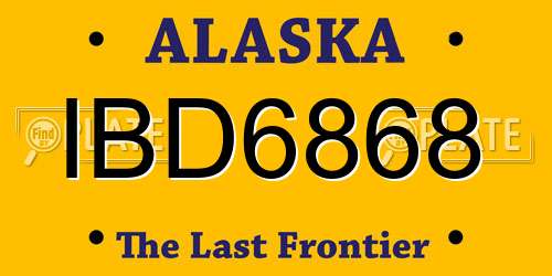 IBD6868 Alaska License Plate