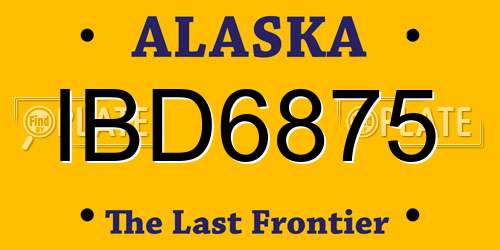 IBD6875 Alaska License Plate