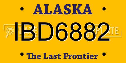 IBD6882 Alaska License Plate