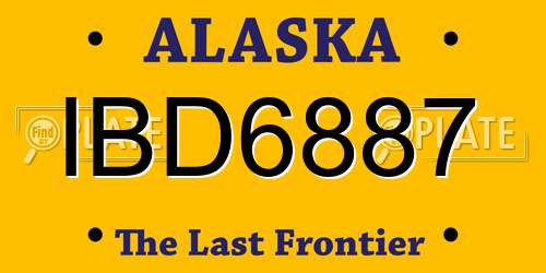 IBD6887 Alaska License Plate