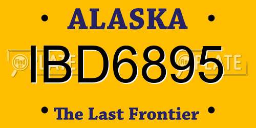 IBD6895 Alaska License Plate