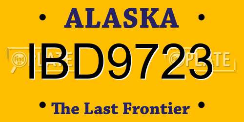 IBD9723 Alaska License Plate