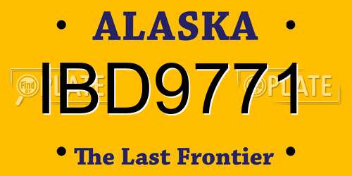 IBD9771 Alaska License Plate