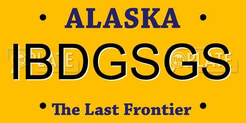 IBDGSGS Alaska License Plate