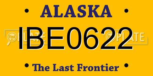 IBE0622 Alaska License Plate