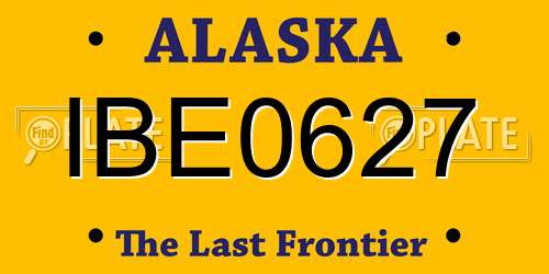 IBE0627 Alaska License Plate