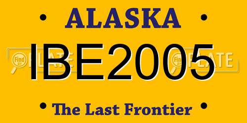 IBE2005 Alaska License Plate