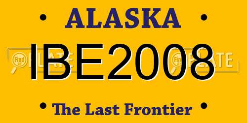IBE2008 Alaska License Plate