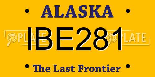 IBE281 Alaska License Plate