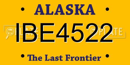 IBE4522 Alaska License Plate