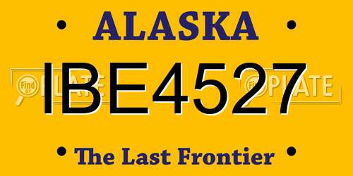 IBE4527 Alaska License Plate