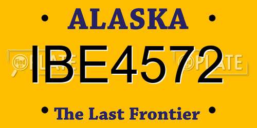 IBE4572 Alaska License Plate