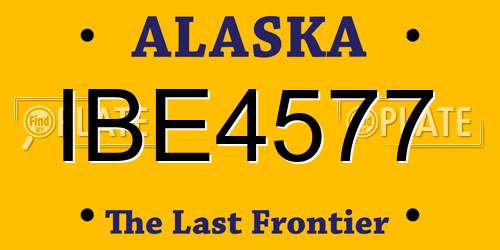 IBE4577 Alaska License Plate