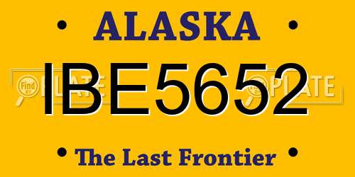 IBE5652 Alaska License Plate