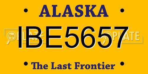 IBE5657 Alaska License Plate