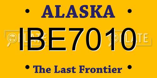 IBE7010 Alaska License Plate