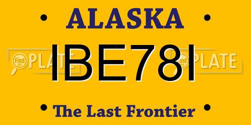 IBE78I Alaska License Plate
