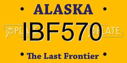 IBF570 Alaska License Plate