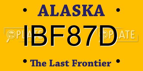 IBF87D Alaska License Plate