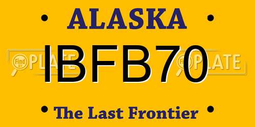 IBFB70 Alaska License Plate