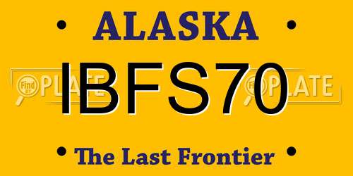 IBFS70 Alaska License Plate