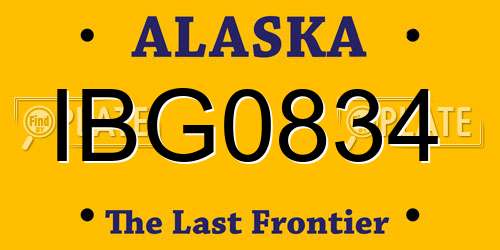 IBG0834 Alaska License Plate