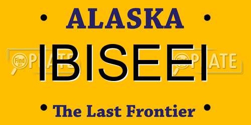 IBISEEI Alaska License Plate