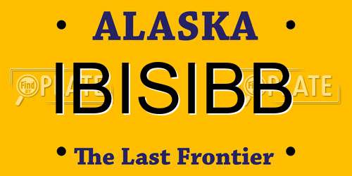 IBISIBB Alaska License Plate