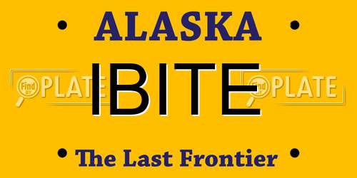 IBITE Alaska License Plate