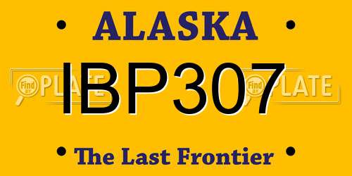 IBP307 Alaska License Plate