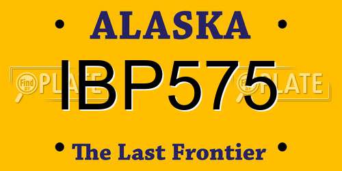 IBP575 Alaska License Plate