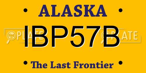 IBP57B Alaska License Plate