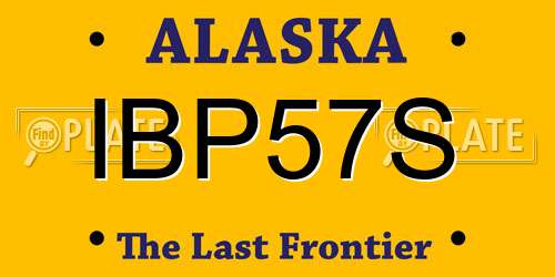 IBP57S Alaska License Plate